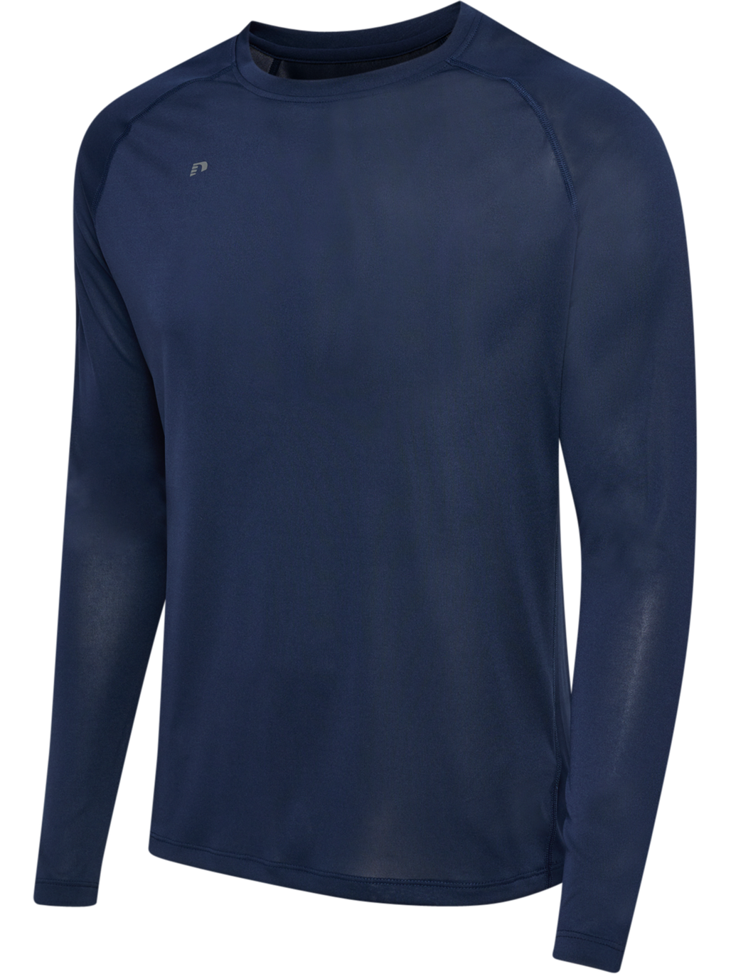 Men's long-sleeve running shirt in Black Iris, product shot