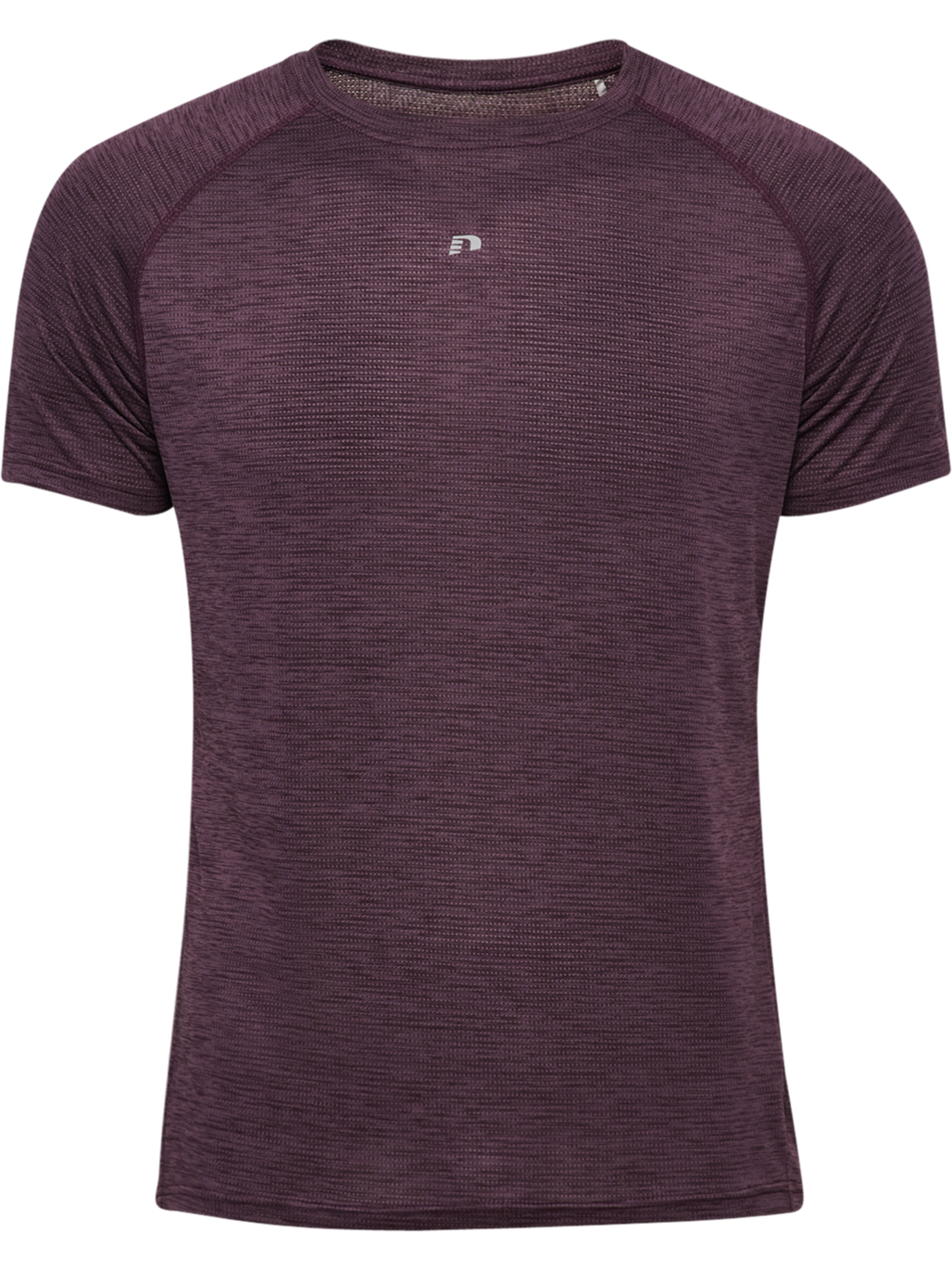 Men's plum short-sleeve training t-shirt, detail