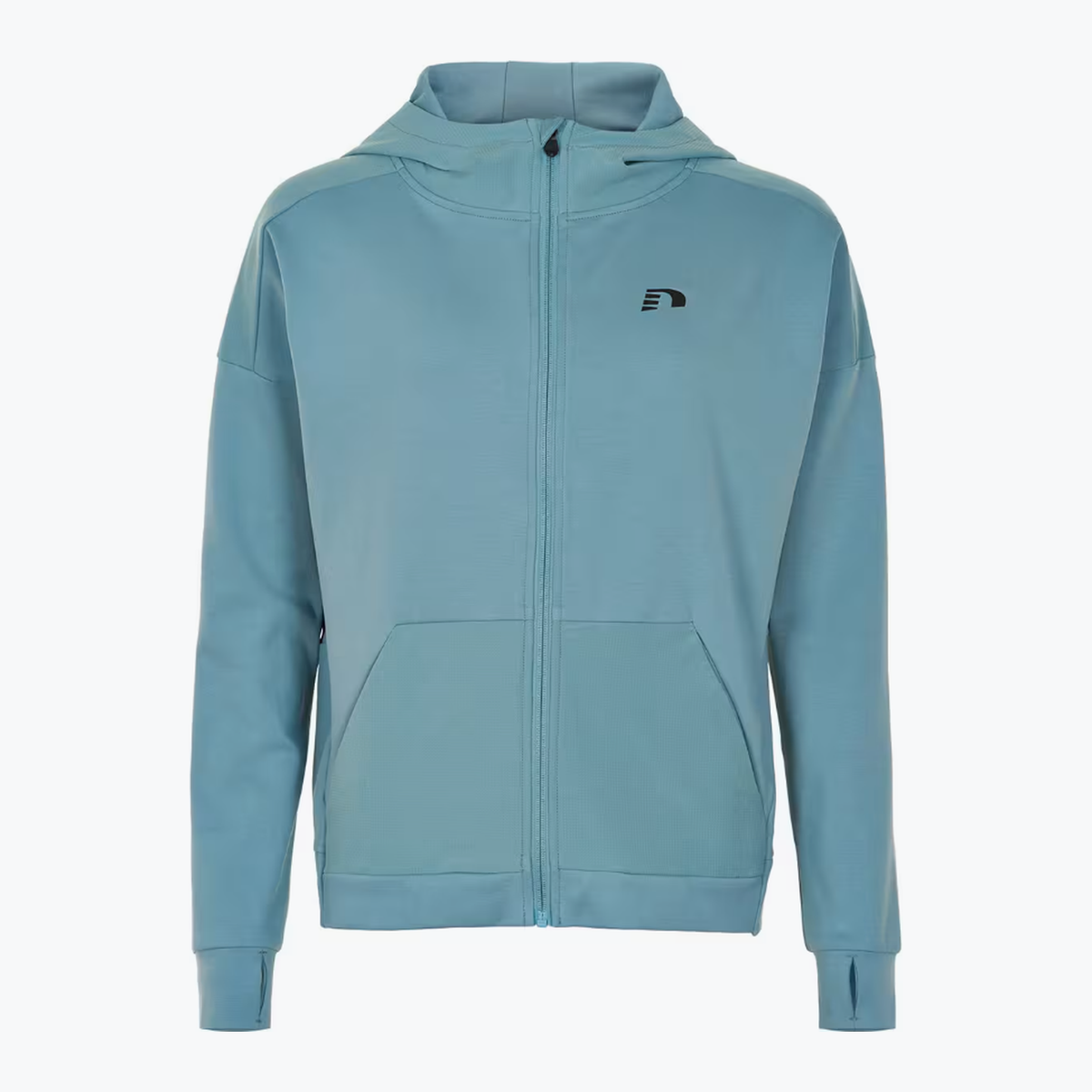 Hoodie com Fecho Mulher — Smoke Blue