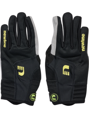 Black and red cycling gloves, product shot