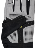 Black and red cycling gloves, detail