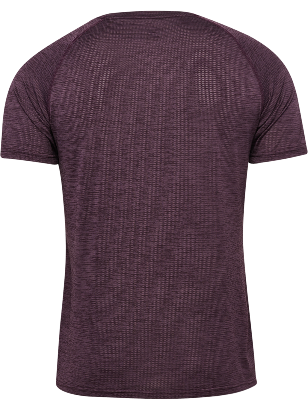 Men's plum short-sleeve training t-shirt, back product shot