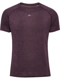 Men's plum short-sleeve training t-shirt, detail