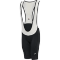 Men's cycling bib shorts in black/white, product shot