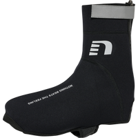 Black thermal cycling shoe covers, product shot