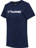 Women's navy cotton t-shirt, product shot