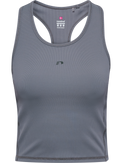 Grey rib training top, detail