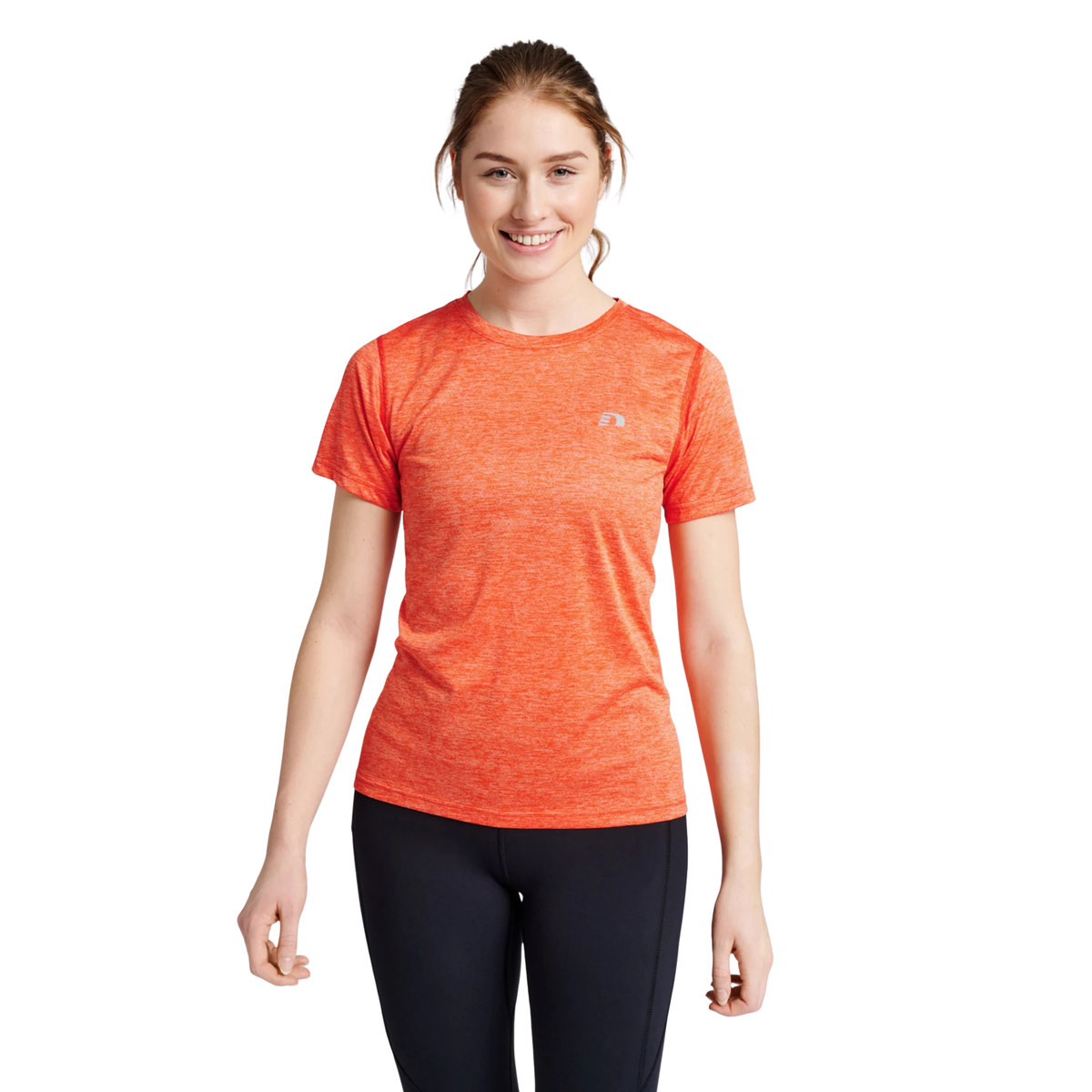 T-shirt Statement Mulher Manga Curta — Spicy Orange Melange