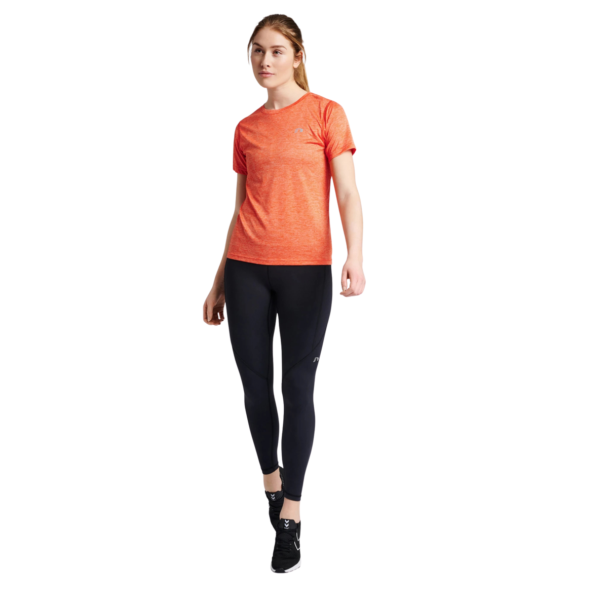 T-shirt Statement Mulher Manga Curta — Spicy Orange Melange