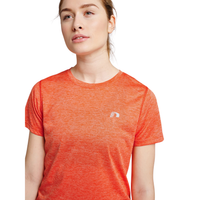 T-shirt Statement Mulher Manga Curta — Spicy Orange Melange