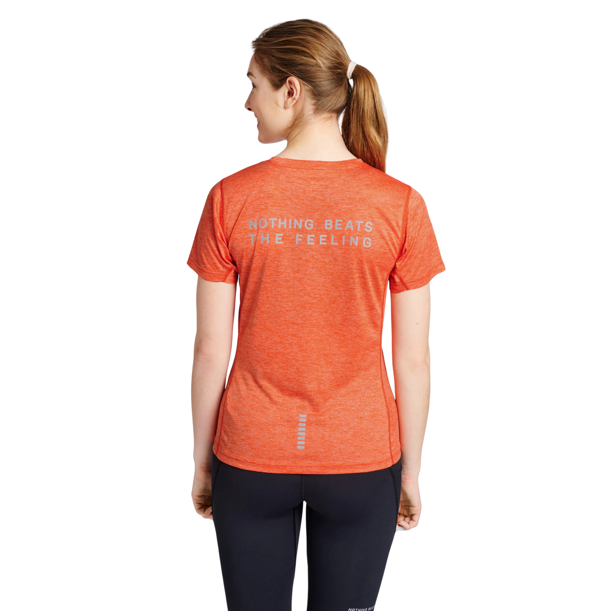 T-shirt Statement Mulher Manga Curta — Spicy Orange Melange