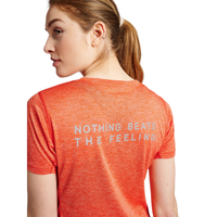 T-shirt Statement Mulher Manga Curta — Spicy Orange Melange