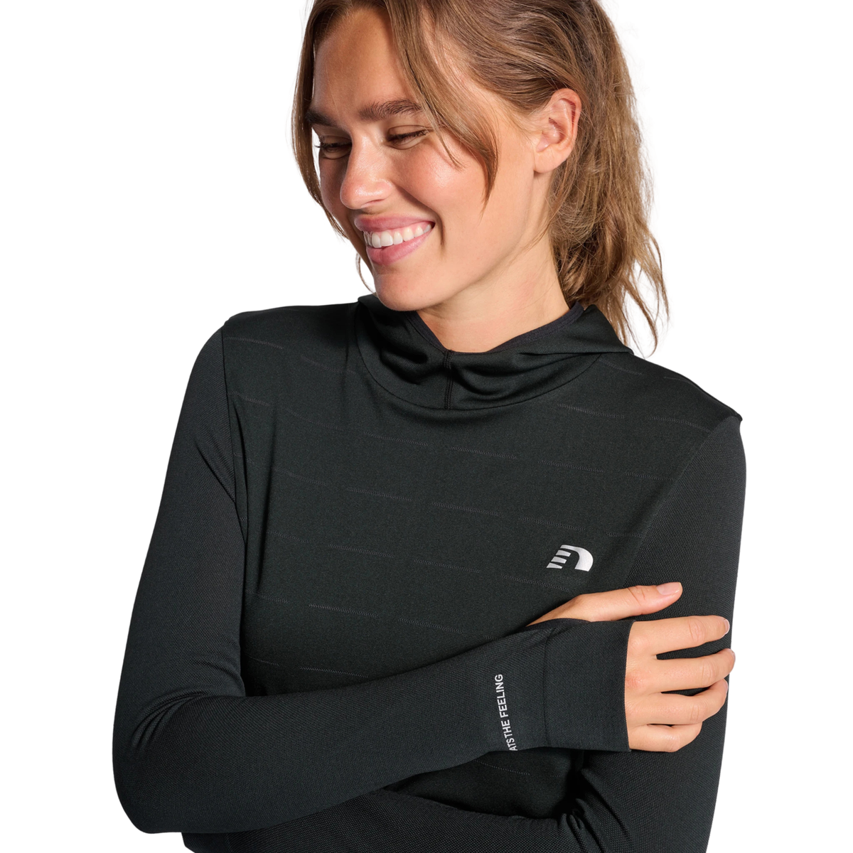 Hoodie Cambridge sem Costuras Mulher — Black
